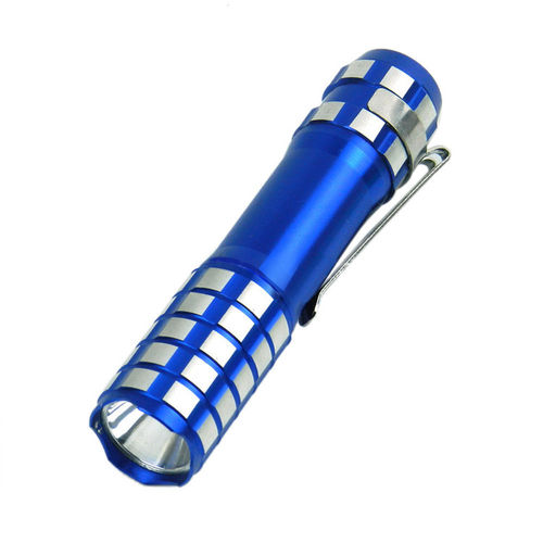 Linterna tactica azul aluminio LED